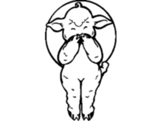 Sticker Custom Preview Image #020607 Animals Cartoons Lamb Laughing