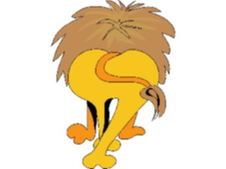 Sticker Custom Preview Image #020658 Animals Cartoons Lion Rear