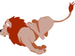 Sticker Custom Preview Image #020660 Animals Cartoons Lion Running2