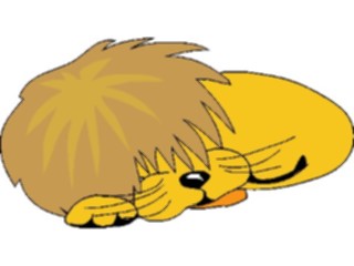 Sticker Custom Preview Image #020665 Animals Cartoons Lion Sleeping1