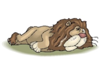Sticker Custom Preview Image #020666 Animals Cartoons Lion Sleeping2