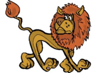 Sticker Custom Preview Image #020670 Animals Cartoons Lion Walking