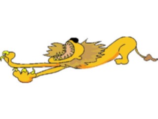 Sticker Custom Preview Image #020675 Animals Cartoons Lion Yawning