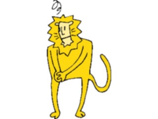 Sticker Custom Preview Image #020676 Animals Cartoons Lion Yellow
