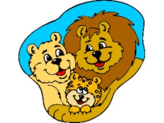 Sticker Custom Preview Image #020679 Animals Cartoons Lionswith Cub