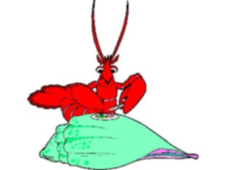 Sticker Custom Preview Image #020717 Animals Cartoons Lobster Eating Dinner