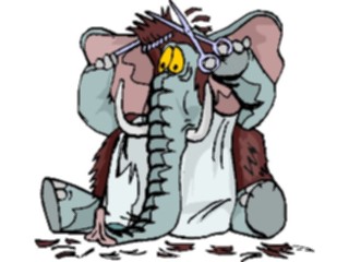 Sticker Custom Preview Image #020736 Animals Cartoons Mammoth Haircut