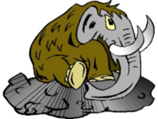 Sticker Custom Preview Image #020737 Animals Cartoons Mammothin Tar Pit