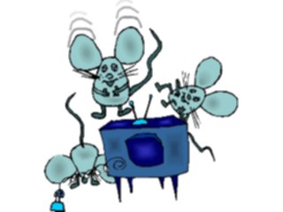 Sticker Custom Preview Image #020745 Animals Cartoons Mice Dancing2