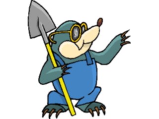 Sticker Custom Preview Image #020754 Animals Cartoons Molewith Shovel