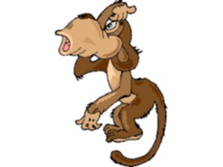 Sticker Custom Preview Image #020766 Animals Cartoons Monkey Confused