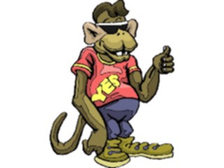 Sticker Custom Preview Image #020767 Animals Cartoons Monkey Cool