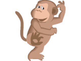 Sticker Custom Preview Image #020769 Animals Cartoons Monkey Dancing2