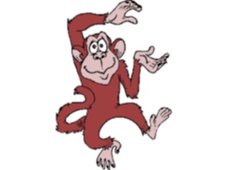 Sticker Custom Preview Image #020772 Animals Cartoons Monkey Excited