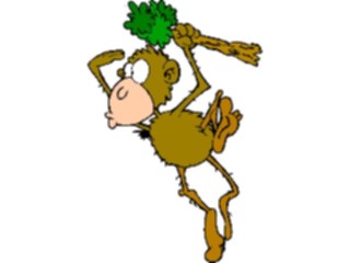 Sticker Custom Preview Image #020784 Animals Cartoons Monkey Looking Out