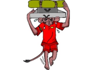 Sticker Custom Preview Image #020802 Animals Cartoons Monkey Travelling