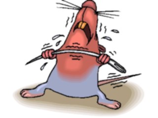 Sticker Custom Preview Image #020895 Animals Cartoons Mouse Bending Needle