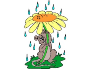Sticker Custom Preview Image #020931 Animals Cartoons Mousein Rain