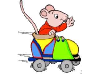 Sticker Custom Preview Image #020932 Animals Cartoons Mousein Roller Skate