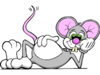 Sticker Custom Preview Image #020944 Animals Cartoons Mouse Relaxing