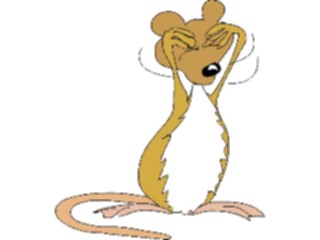 Sticker Custom Preview Image #020954 Animals Cartoons Mouse Scratching3