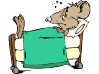 Sticker Custom Preview Image #020955 Animals Cartoons Mouse Sick