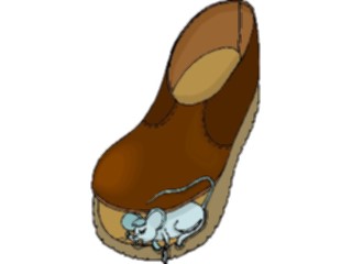 Sticker Custom Preview Image #020964 Animals Cartoons Mouse Sleepingin Shoe