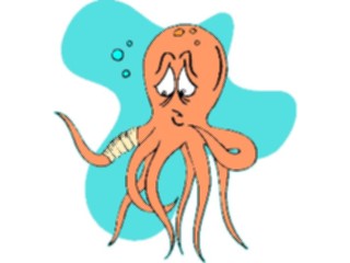 Sticker Custom Preview Image #021016 Animals Cartoons Octopus Broken Tenticle