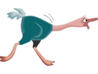 Sticker Custom Preview Image #021032 Animals Cartoons Ostrich Angry