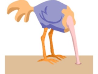 Sticker Custom Preview Image #021037 Animals Cartoons Ostrich Headin Sand3