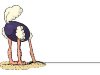 Sticker Custom Preview Image #021039 Animals Cartoons Ostrich Headin Sand5