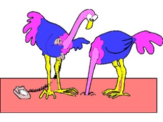 Sticker Custom Preview Image #021043 Animals Cartoons Ostrich Phone Call