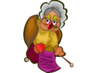 Sticker Custom Preview Image #021082 Animals Cartoons Owl Granny