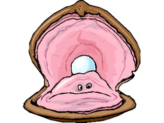 Sticker Custom Preview Image #021100 Animals Cartoons Oyster Scared2