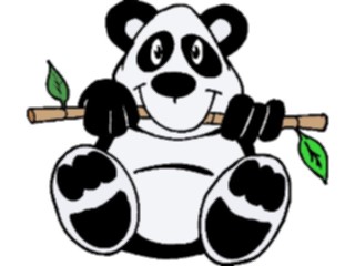 Sticker Custom Preview Image #021110 Animals Cartoons Panda Bamboo