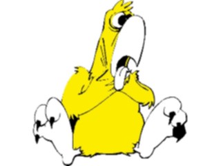 Sticker Custom Preview Image #021152 Animals Cartoons Parrot Surprised
