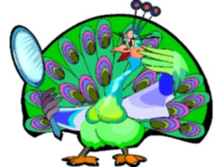 Sticker Custom Preview Image #021161 Animals Cartoons Peacock Vain