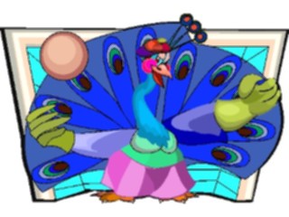 Sticker Custom Preview Image #021162 Animals Cartoons Peacockwith Ball
