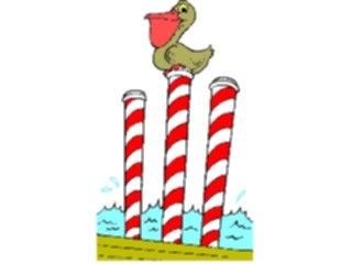 Sticker Custom Preview Image #021178 Animals Cartoons Pelican Perched