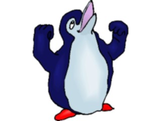 Sticker Custom Preview Image #021203 Animals Cartoons Penguin Flexing