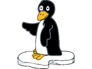 Sticker Custom Preview Image #021210 Animals Cartoons Penguinon Ice2