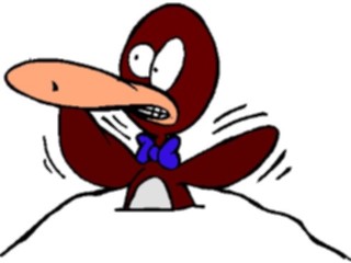 Sticker Custom Preview Image #021215 Animals Cartoons Penguin Scared