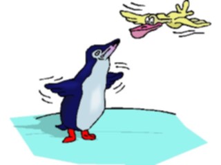 Sticker Custom Preview Image #021221 Animals Cartoons Penguin Tryingto Fly