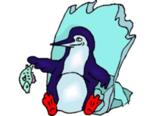 Sticker Custom Preview Image #021227 Animals Cartoons Penguinwith Fish3