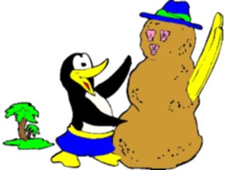 Sticker Custom Preview Image #021228 Animals Cartoons Penguinwith Sandman
