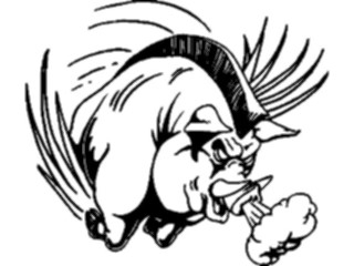Sticker Custom Preview Image #021271 Animals Cartoons Pig Angry