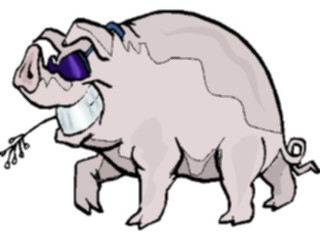 Sticker Custom Preview Image #021274 Animals Cartoons Pig Cool