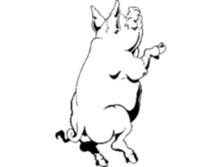 Sticker Custom Preview Image #021275 Animals Cartoons Pig Dancing1