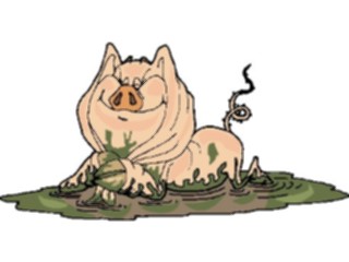 Sticker Custom Preview Image #021298 Animals Cartoons Pig Happy1
