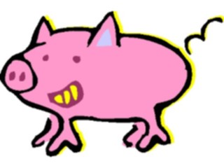 Sticker Custom Preview Image #021316 Animals Cartoons Pig Smiling1